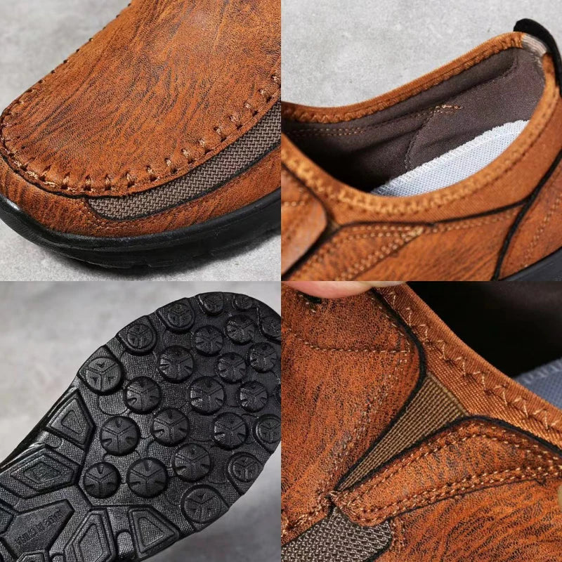 Mænd afslappede sko åndbare loafers sneakers mand komfortable blød sål mokkasiner designer håndlavet retro vandrende sko mænd sko