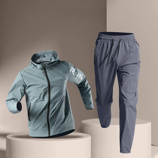 Sports Suit Men's Spring Running Fitness Suit Morning Run Outdoor Sports Quick Drying Breathable Cycling Training Jacket Clothes