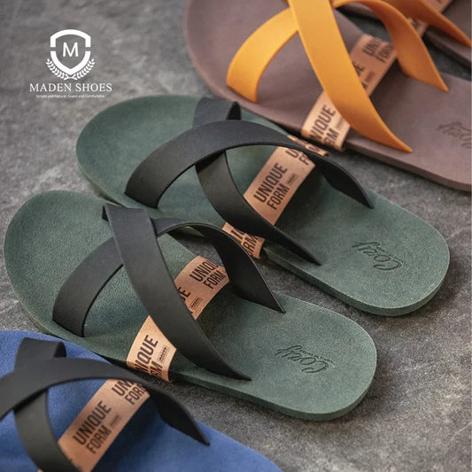 MADEN MEN MENT CONTER SANDALS Rubber Rubber Actival Non Slip Leach Facet