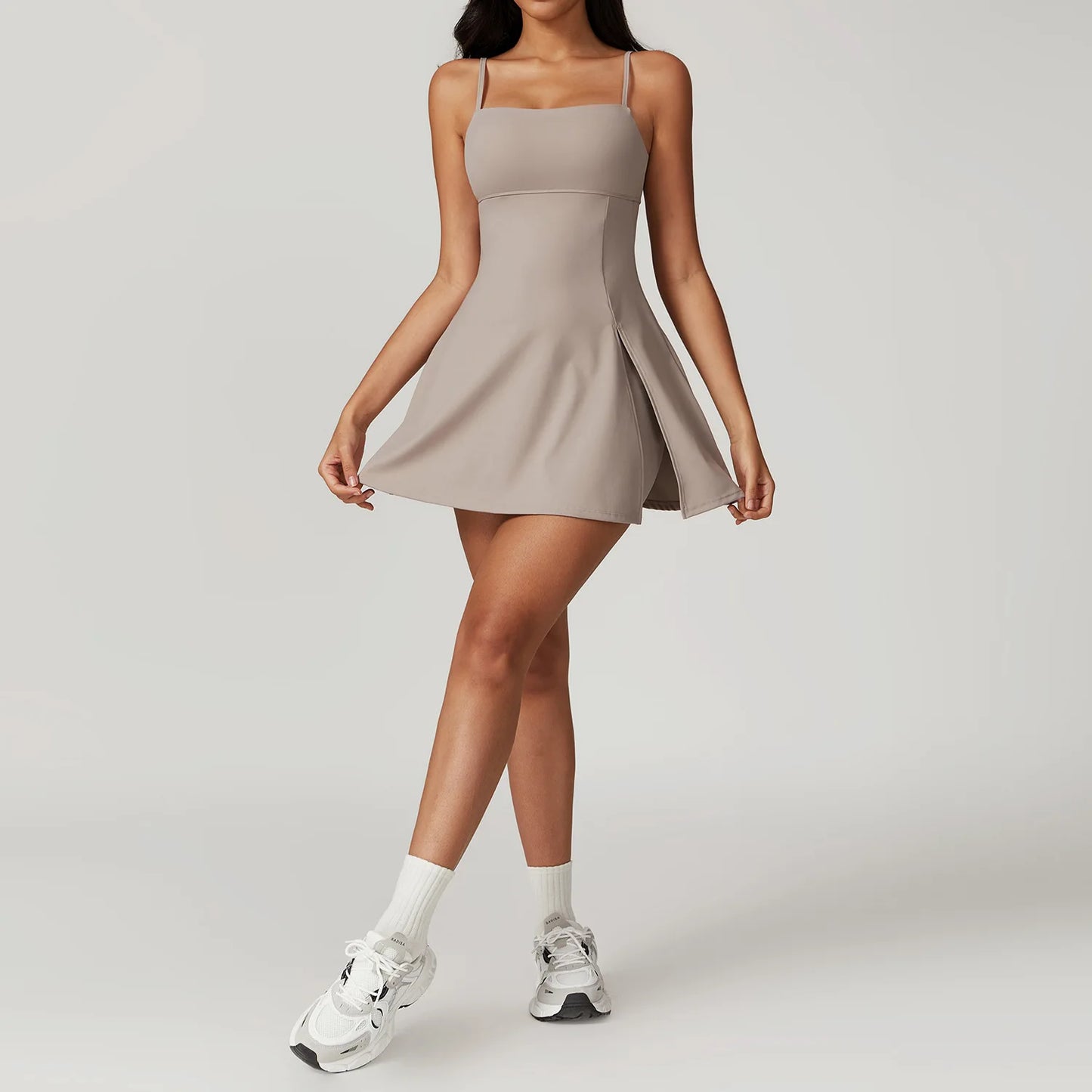 Set da yoga da donna salto da yoga abbigliamento sportivo abito da yoga fitness sports monopezzo gonna corta palestra bodine da allenamento yoga da tennis gonna
