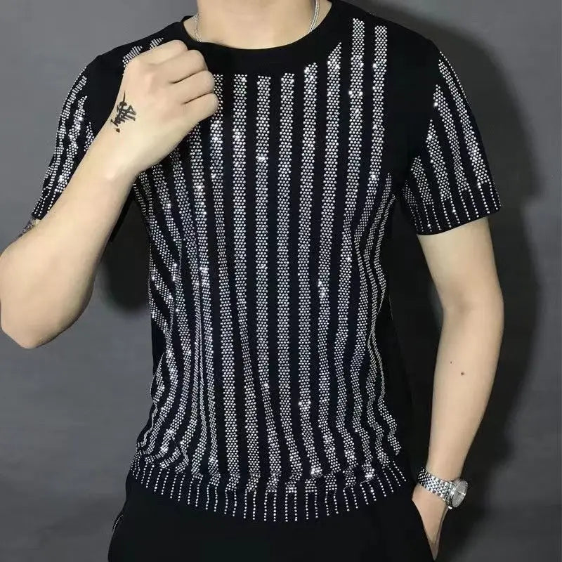 Dizajner muških marki majica Rhinestone majica punk odjeća Dropshipping Hip Hop 2024