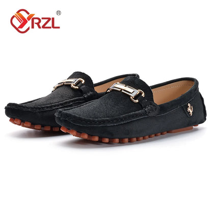 Yrzl Loafers Men iso koko 48 Pehmeä ajo-mokkasiinit Korkealaatuiset asunnot aitoja nahkakengät miehet liukuvat mokkanahkaa miehille