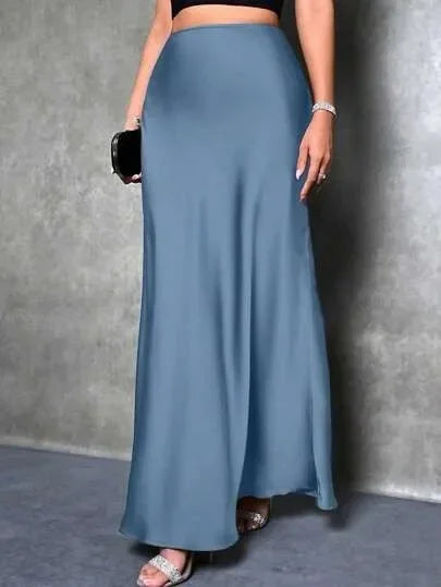 Nuevo estilo de moda europea y americana Velvet A- Falda de línea Línea Vestido largo para mujeres Otoño Invierno 2023 Diseño simple