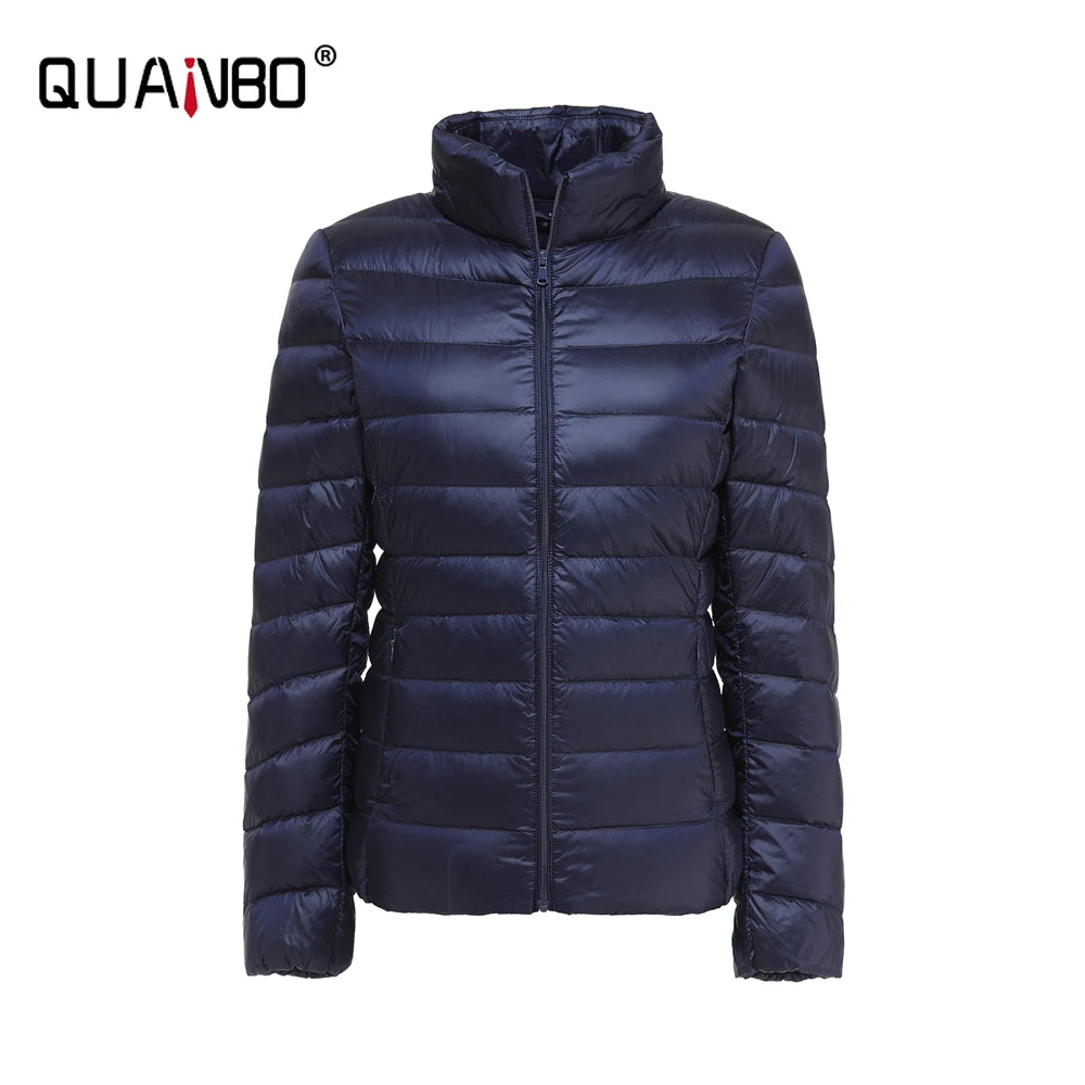 15 Colors Female Slim Fit Short Portable Windproof Puffer Jacket New Women Autumn Winter Packable Ultra Light Weight Down Coat