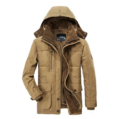 Winter Men's Warm Padded Jackets Fashion Man Mountain Ski Thicken Parkas Overcoats Men Windbreaker Heated Warm Jackets Clothing