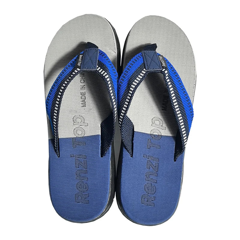 [Lang Yun] Summer Man Flips Flops Brepwant confortable Chaussures de plage confortables Slippées de maison pour hommes