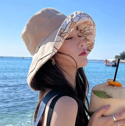 Women's Fishing Cap Summer Sun Protection Full Face with Windproof Rope New Summer Large Brim Spring Autumn UV Protection Hat