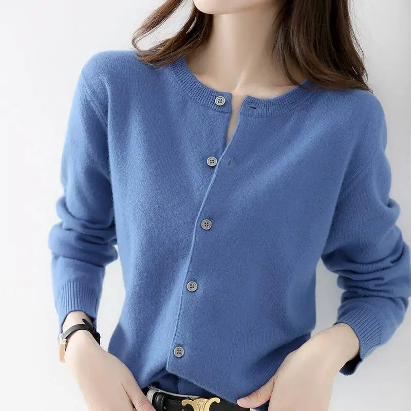 Kobiety sweter sweter o Neck Spring Autumn Knitted kaszmirowe Cardigany Solidne damskie swetry damskie 2022