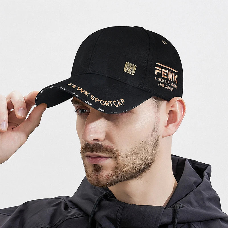 Nuevos hombres de moda mujeres de alta calidad pocos cartas bordadas algodón de algodón ajustable gata de béisbol gorra camionero para papá sombreros de papá