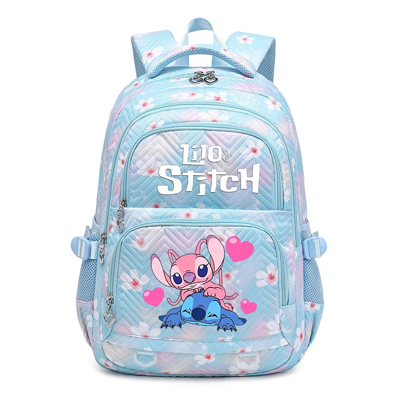 Lilo Stitch Waterproof Large Capacity Backpack for Women Girls Daypack Lightweight Schoolbag Casual Travel Knapsack