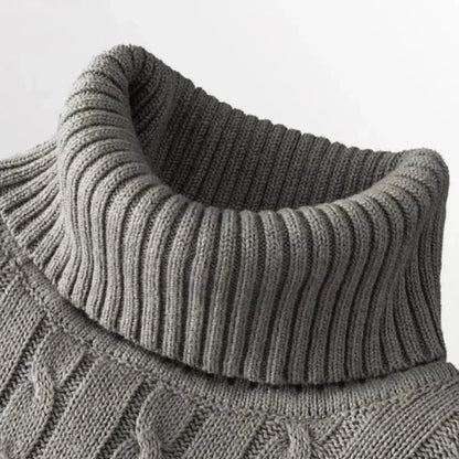 Suéter de cuello alto para hombres sólidos de color sólido
