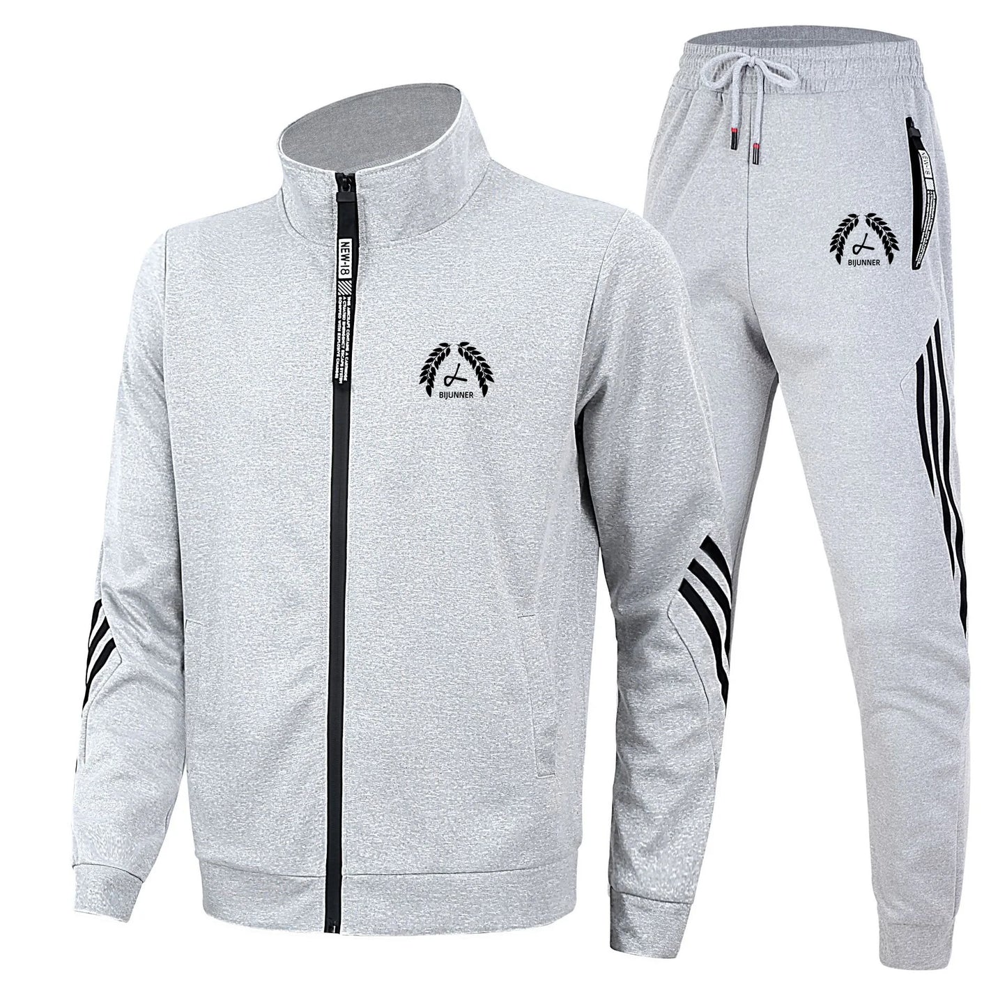 2024 رجال جدد يديرون مجموعات من قطعتين zip up cardigan Stand Stack Jacket Sweatshirt+Pants مجموعات للجنسين للملابس الرياضية الربيع