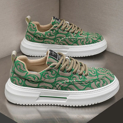 Lenkkarit miehet Uudet muotijäljet Miesten foorum Canvas Shoes Low Top Design Rale Leafers litteä vulkanoidut kengät miehet jalkineet