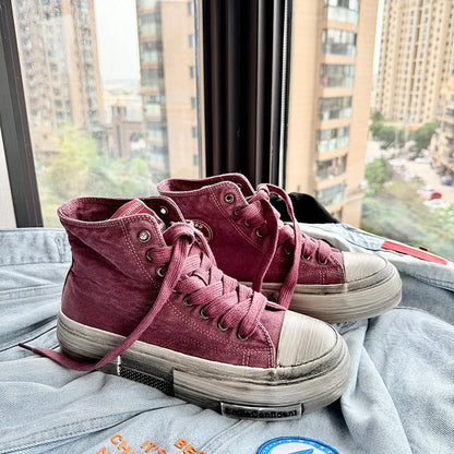 Nouvelles chaussures en toile vintage Man High Top Plateforme Skateboard Chaussures Hommes Streetwear Streetwear Men Vulcanize Chaussures Zapatillas de Lona