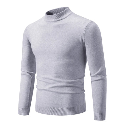 Ny Autumn Winter Designer Fashion Half Turtleneck Sticked tröja Högkvalitativ herr Casual Solid Color Warm Woman Sweaters