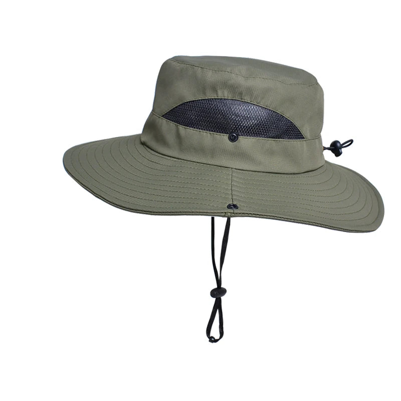 Spring summer sunshade hat Ladies outdoor fishing Mountaineering fisherman hat Breathable large brim sun hat