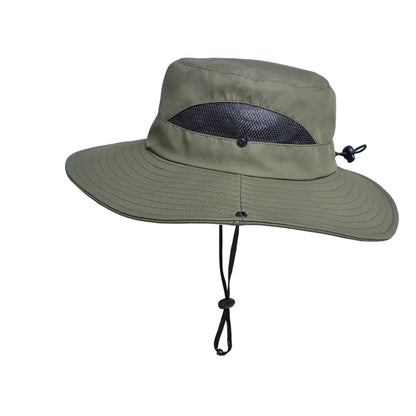 Spring summer sunshade hat Ladies outdoor fishing Mountaineering fisherman hat Breathable large brim sun hat