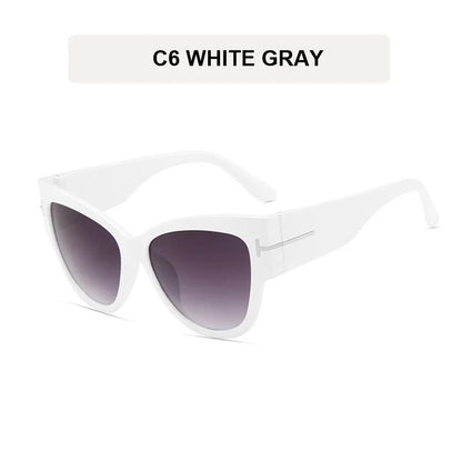Women Sunglasses  New Fashion Brand Designer Cat Eye Female Gradient Points Sun Glasses Big Oculos Feminino De Sol UV400