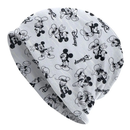 Disney Mickey Mouse Minnie Skullies Beanies Caps For Men Women Unisex Street Winter Warm Knitting Hat Adult Bonnet Hats