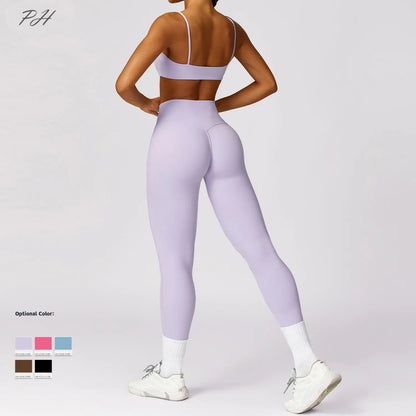 Sexy Fitness Tracksuit Women Yoga Set di yoga Allenamento senza cuciture per palestra di abbigliamento da palestra sportiva reggiseno top a vita alta leggings sport tute