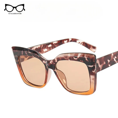 2024 New Vintage Fashion Women Shades Trending Men Gradient Sun Glasses Shades UV400 Glasses Oversized Cat Eye Sunglasses