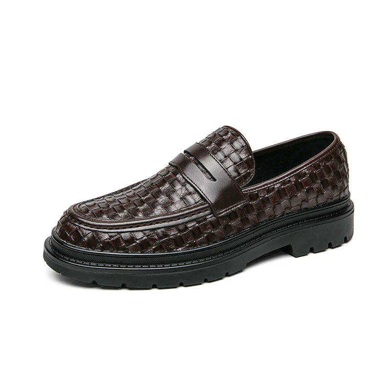 Britisk stil menns ekte skinnsko Massasjesol Casual Shoes av høy kvalitet Menns formelle sko allsidige loafers