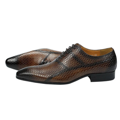New Trendy Men Shoes Summer British Style Retro Business Dress Office Oxfords Upper Exquisite Carved Lace Up Leather Man Shoe CN