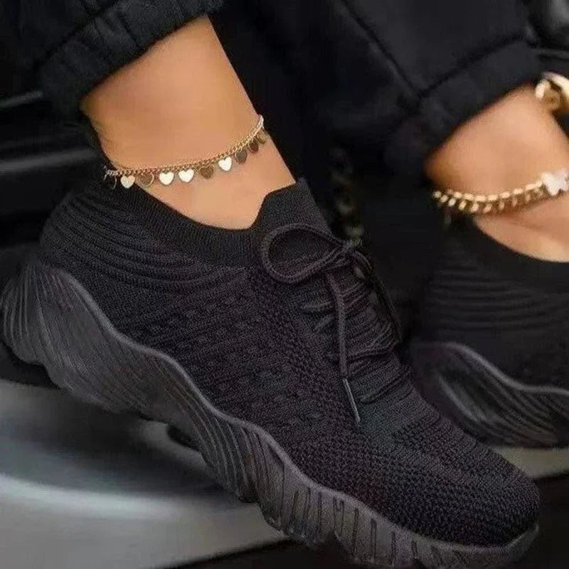 Ženske mreža dihajoča priložnostna superge čipkaste vulkanizirane čevlje ženske platforme superge ženske čevlje plus size Zapatos de mujer