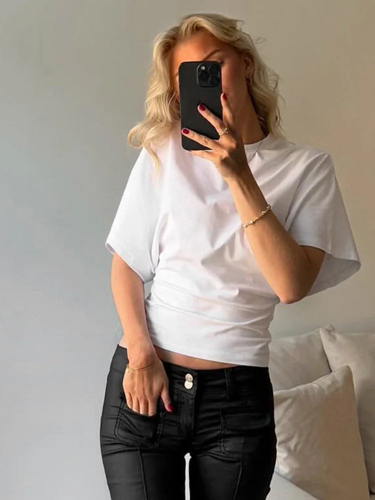 Fashion casual casual solid tricou decupat de gri 2025 Femei haine o co-gât Corset Tops Streetwear Fete de primăvară Summer Tricouri scurte