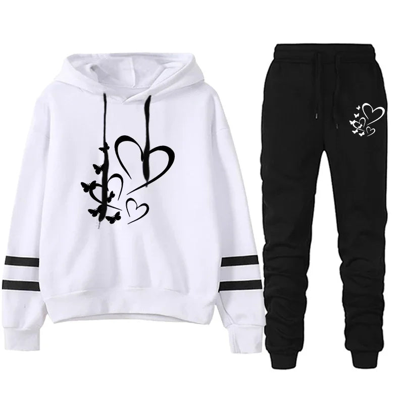 Casual herfst winterkwaliteit comfort joggen vrouwen tracksuit dagelijkse buitenkap kap