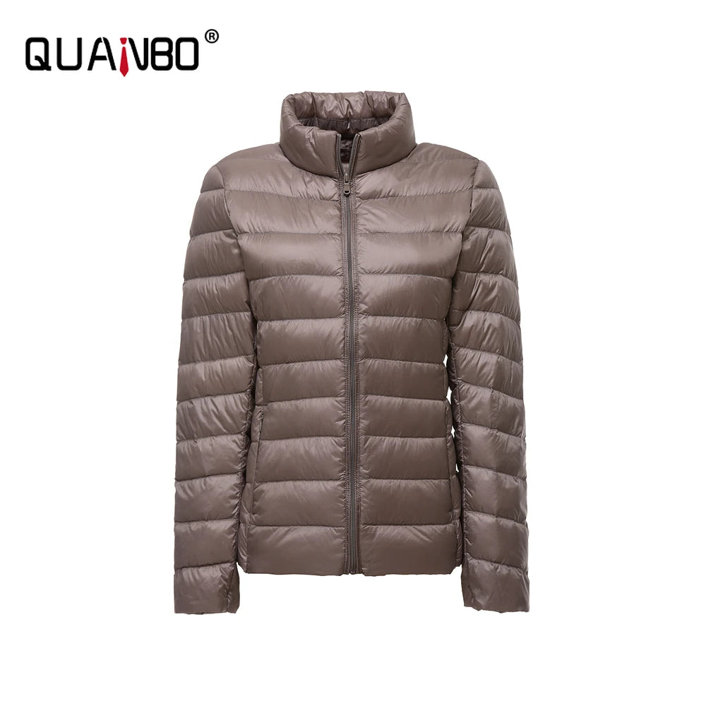 15 Colors Female Slim Fit Short Portable Windproof Puffer Jacket New Women Autumn Winter Packable Ultra Light Weight Down Coat
