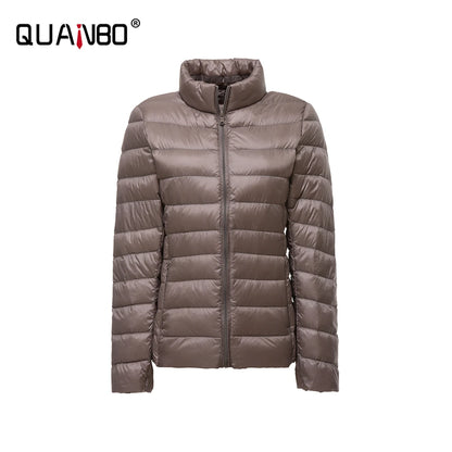 15 Colors Female Slim Fit Short Portable Windproof Puffer Jacket New Women Autumn Winter Packable Ultra Light Weight Down Coat
