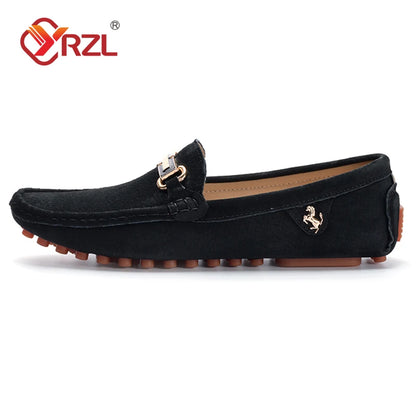 Yrzl Loafers Men iso koko 48 Pehmeä ajo-mokkasiinit Korkealaatuiset asunnot aitoja nahkakengät miehet liukuvat mokkanahkaa miehille