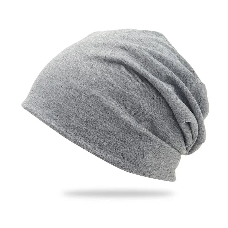 Cotton Slouchy Beanie Hip-Hop Soft Lightweight Running Beanie Adult Dwarf Hat Chemo Cap for Men Women Hip-Hop Sleep Cap Stretchy