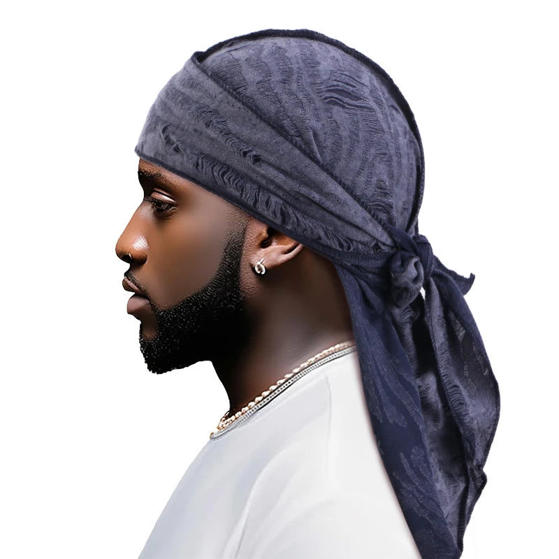 Lange staart unisex volwassen jersey doo rag durag bandanas cap piraat hoed tulband mannen hiphop hoofdband motorrijder headwrap dames hoofddeksels
