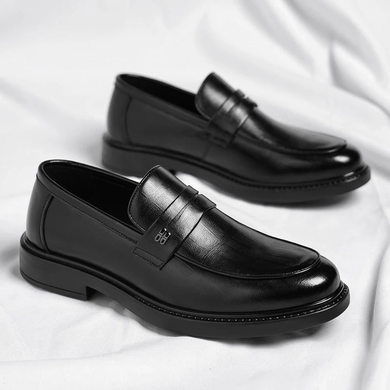 Buty męskie Wysokiej jakości moda męskie buty biznesowe włoskie ręcznie robione buty oryginalne skórzane mokasyny ślizganie się