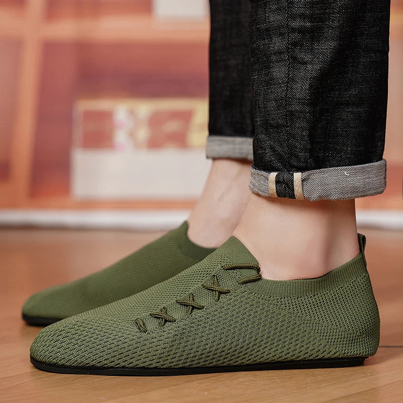 Yrzl Bottom Bottom Back Breathable Mesh Moofers Men Anti-Slip Cabrisor Zapatos de verano