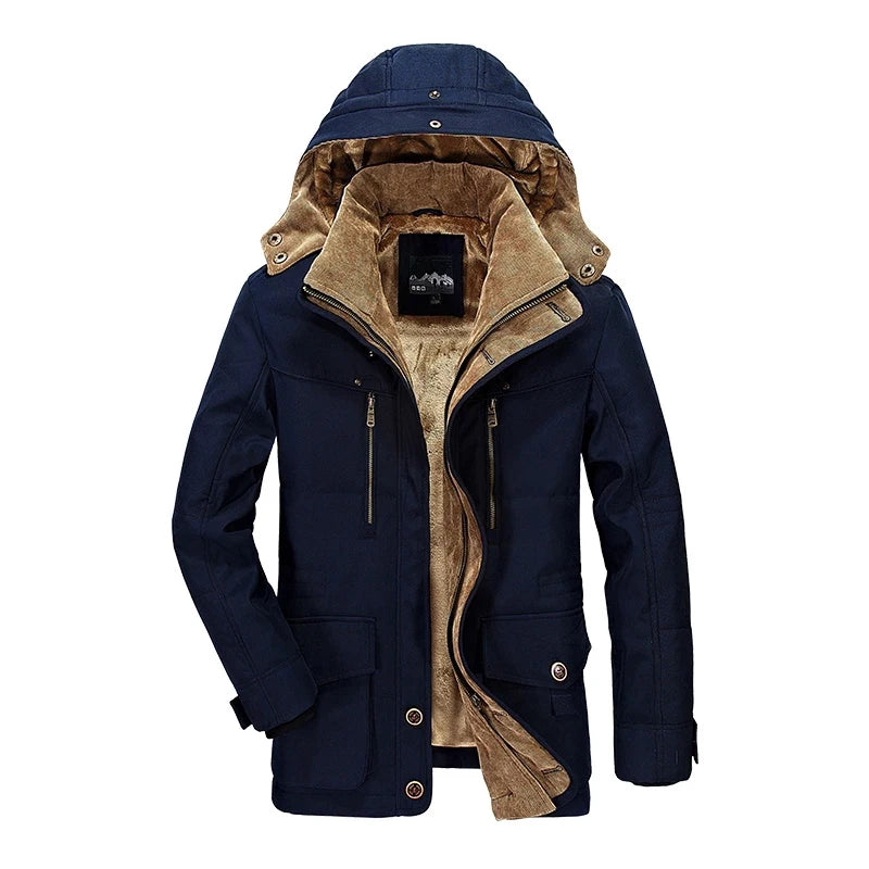 Winter Men's Warm Padded Jackets Fashion Man Mountain Ski Thicken Parkas Overcoats Men Windbreaker Heated Warm Jackets Clothing