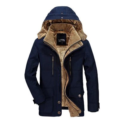 Winter Men's Warm Padded Jackets Fashion Man Mountain Ski Thicken Parkas Overcoats Men Windbreaker Heated Warm Jackets Clothing