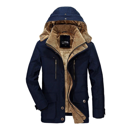 Winter Men's Warm Padded Jackets Fashion Man Mountain Ski Thicken Parkas Overcoats Men Windbreaker Heated Warm Jackets Clothing