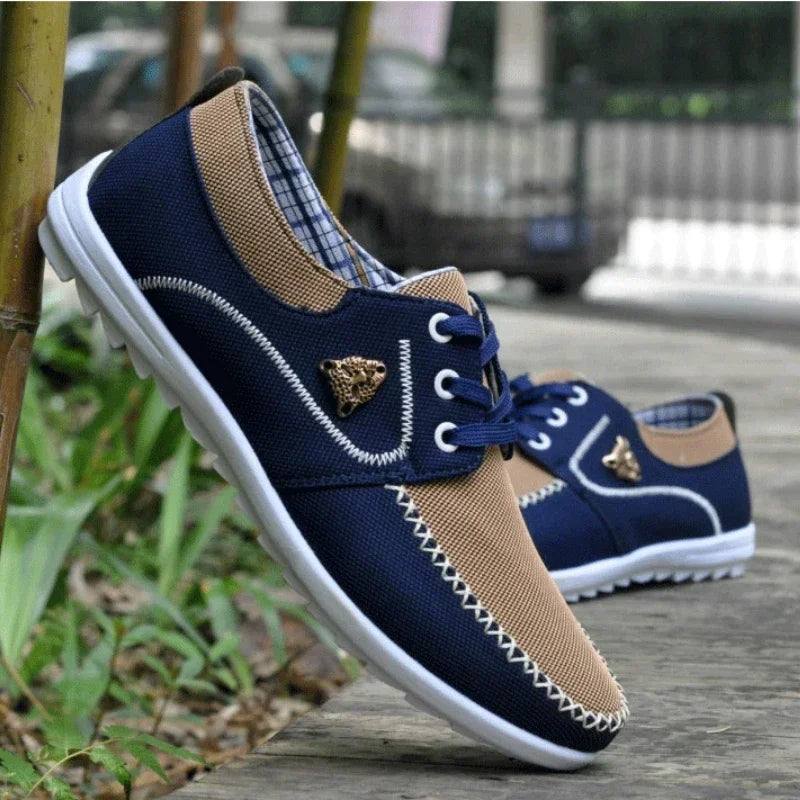 Men Casual Sneakers platte canvas schoenen voor mannen lente zomer comfortabele mannelijke sneakers zachte grote maat rijen schoenen erwtenschoenen