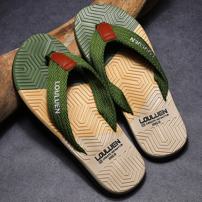 Hágæða heita sölu karlar flip flops Summer strönd flip flops karlar tíska andar frjálslegur strönd karlmenn inniskór sumar úti