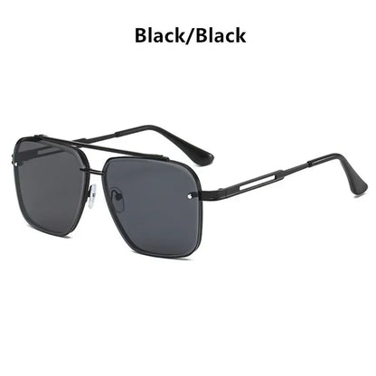 2025 Fashion Square Design Luxury Gafass Sun Men Women Flight Seven Rock Mach Mach Sex Style Gradiente Gafas de sol de piloto Oculos de Sol