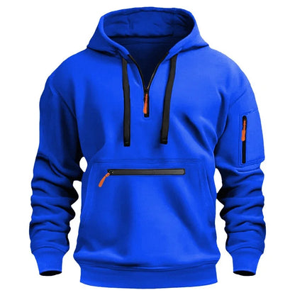 2025 Nýr fjölvasa rennilás fleece hettukyrning fyrir karla og konur plús stærð laus pullover tísku peysur toppur s-xxxl
