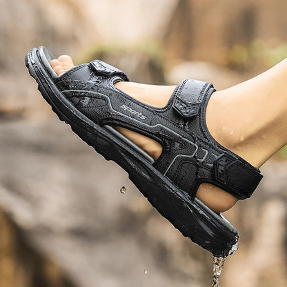Men's Trendy Outdoor Casual Sandals Breathable Non Slip Sports Beach Water Shoes with EVA Comfortable Soft Sole
