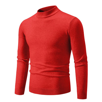 Ny Autumn Winter Designer Fashion Half Turtleneck Sticked tröja Högkvalitativ herr Casual Solid Color Warm Woman Sweaters