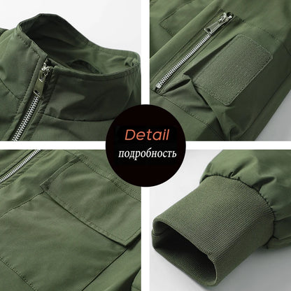 Winter Men Bomber Jackes Coat Hombres Autumn Warm Windbreaker Jackets Hombre Fashion Fashion Outdoor Chop Cause Chaqueta delgada Lzlltt