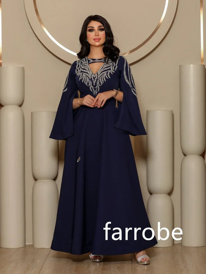 Customized Unisex Jersey Pleat A-line V-neck Midi Dresses Homecoming Dresses Chinese Style Formal Casual Simple Retro Fashion Cl