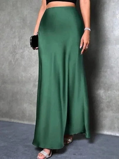 Nuevo estilo de moda europea y americana Velvet A- Falda de línea Línea Vestido largo para mujeres Otoño Invierno 2023 Diseño simple