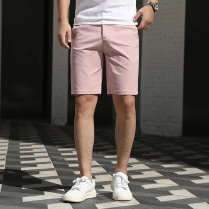 10 Models Men's Summer Thin Fashion Business Casual Suit Pants shorts Men's High Elastic Sexy Skinny Shorts Plus Size 30-40